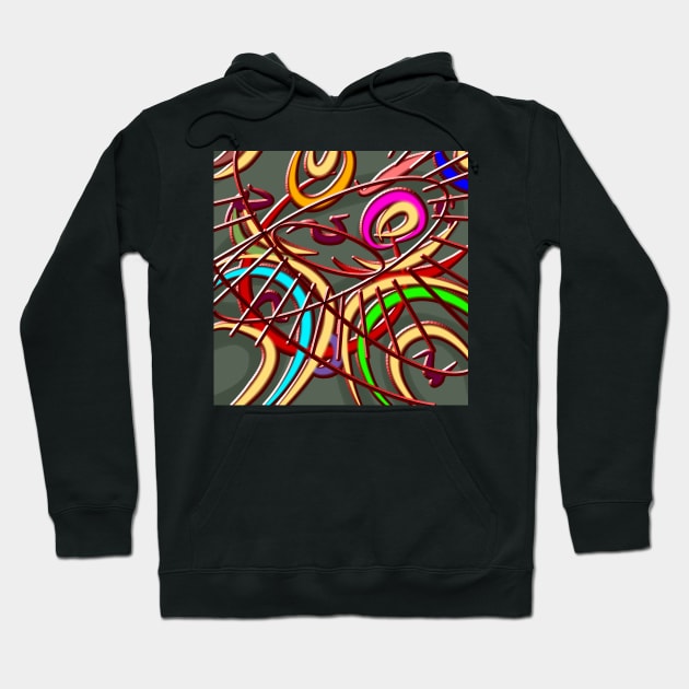 Chaotic colorful pattern Hoodie by RavenRarities